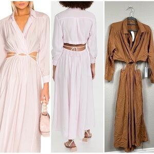 NWT YFB Young Fabulous Broke Derby Dress Marigold Burnt Umber Waist Cut Out S